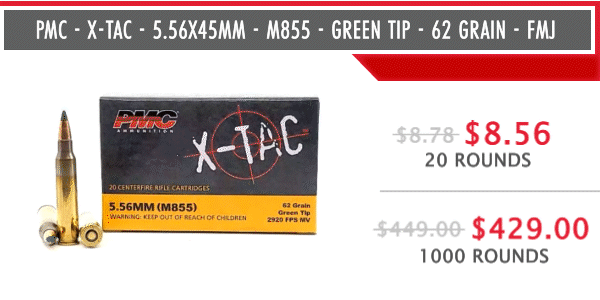 PMC - X-TAC - 5.56x45mm - M855 - Green Tip - 62 Grain - FMJ