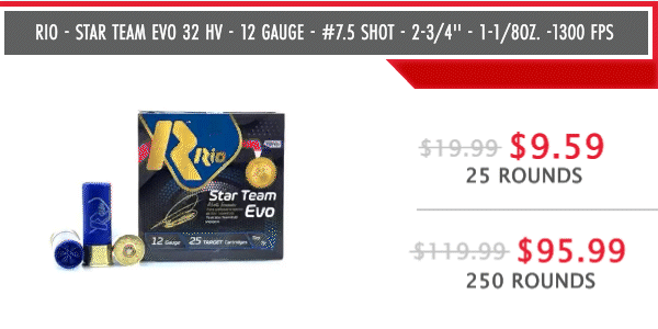 Rio - Star Team Evo 32 HV - 12 Gauge - #7.5 Shot - 2-3/4'' - 1-1/8oz. -1300 FPS