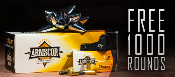 Crimson Trace CT1500 - FREE! Armscor - 22LR - 40 Grain - 1000 Rounds
