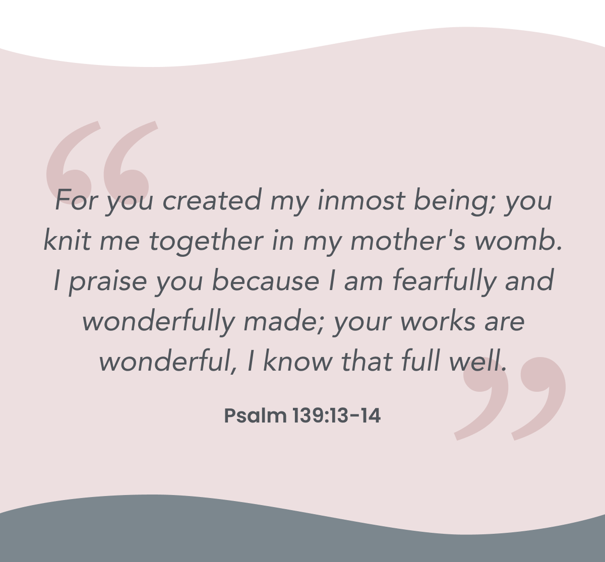 Psalm 139:13-14