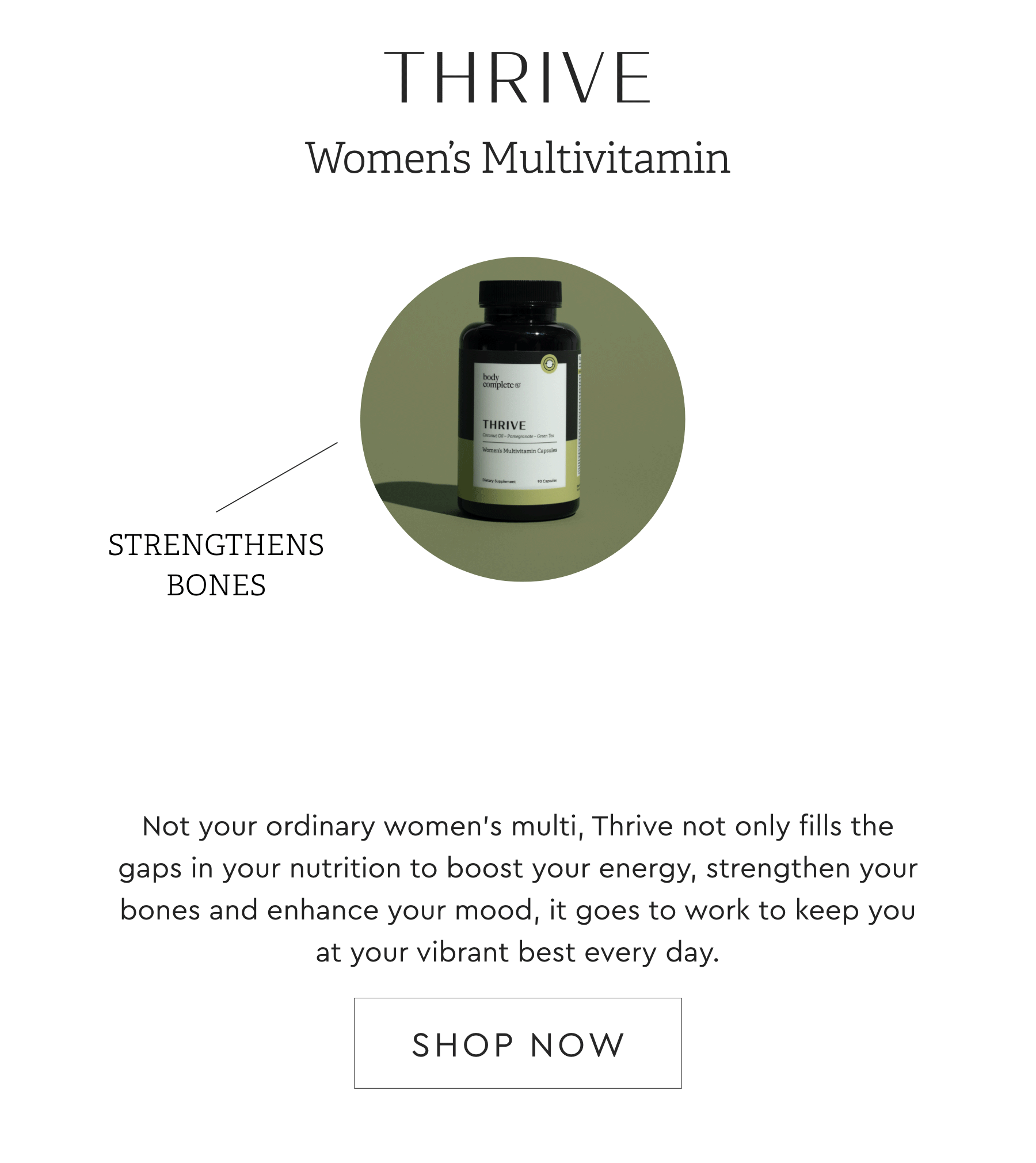 THRIVE Women’s Multivitamin Is Back In Stock! Body Complete Rx