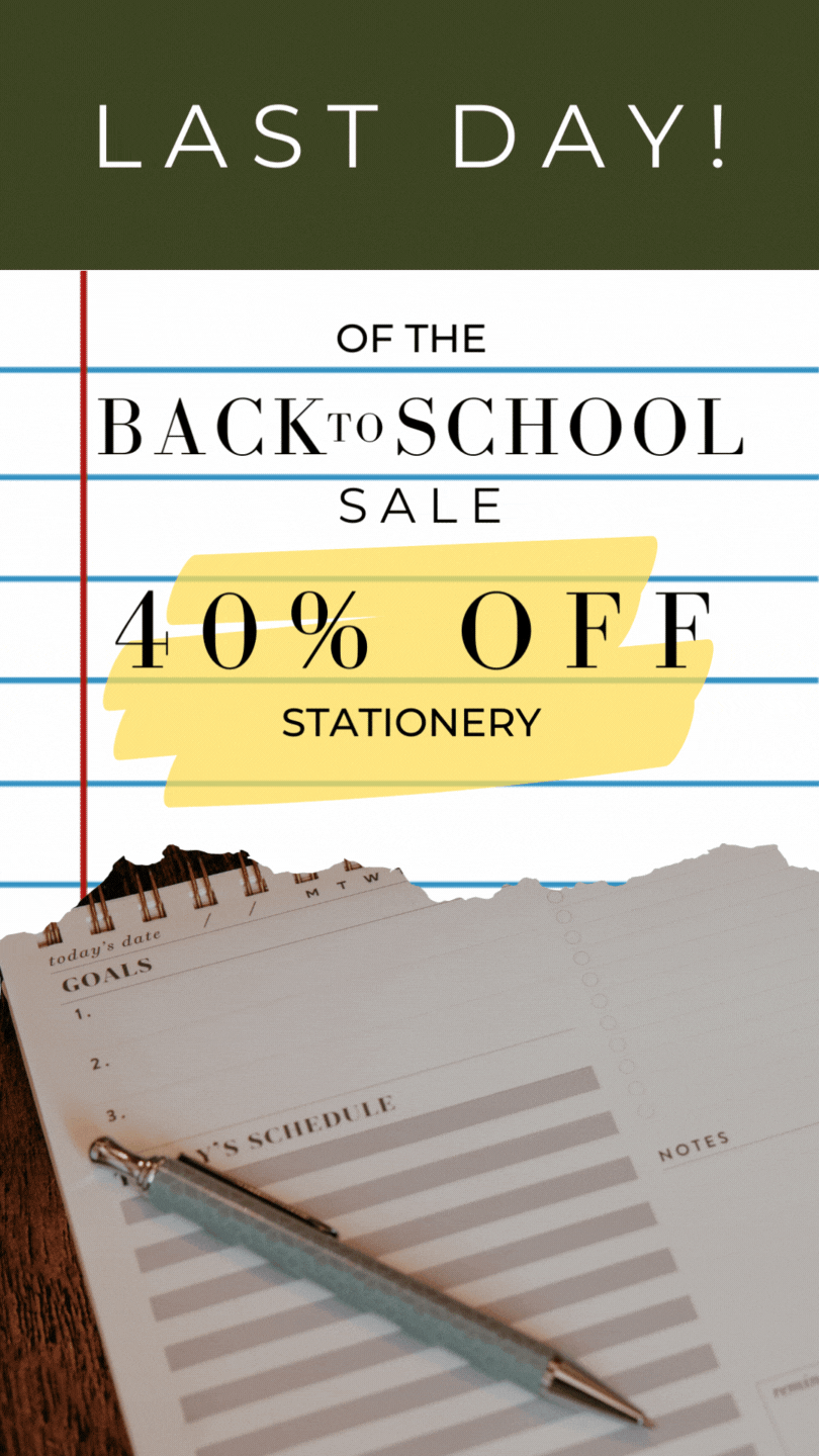 🔔 Last Day of the Back to School Stationery Sale! Smallwood Home
