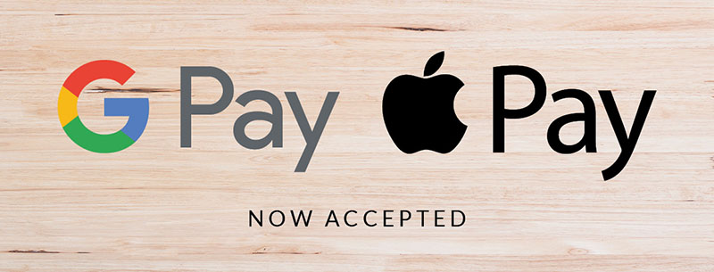 Apply Pay & Google Pay Now Available