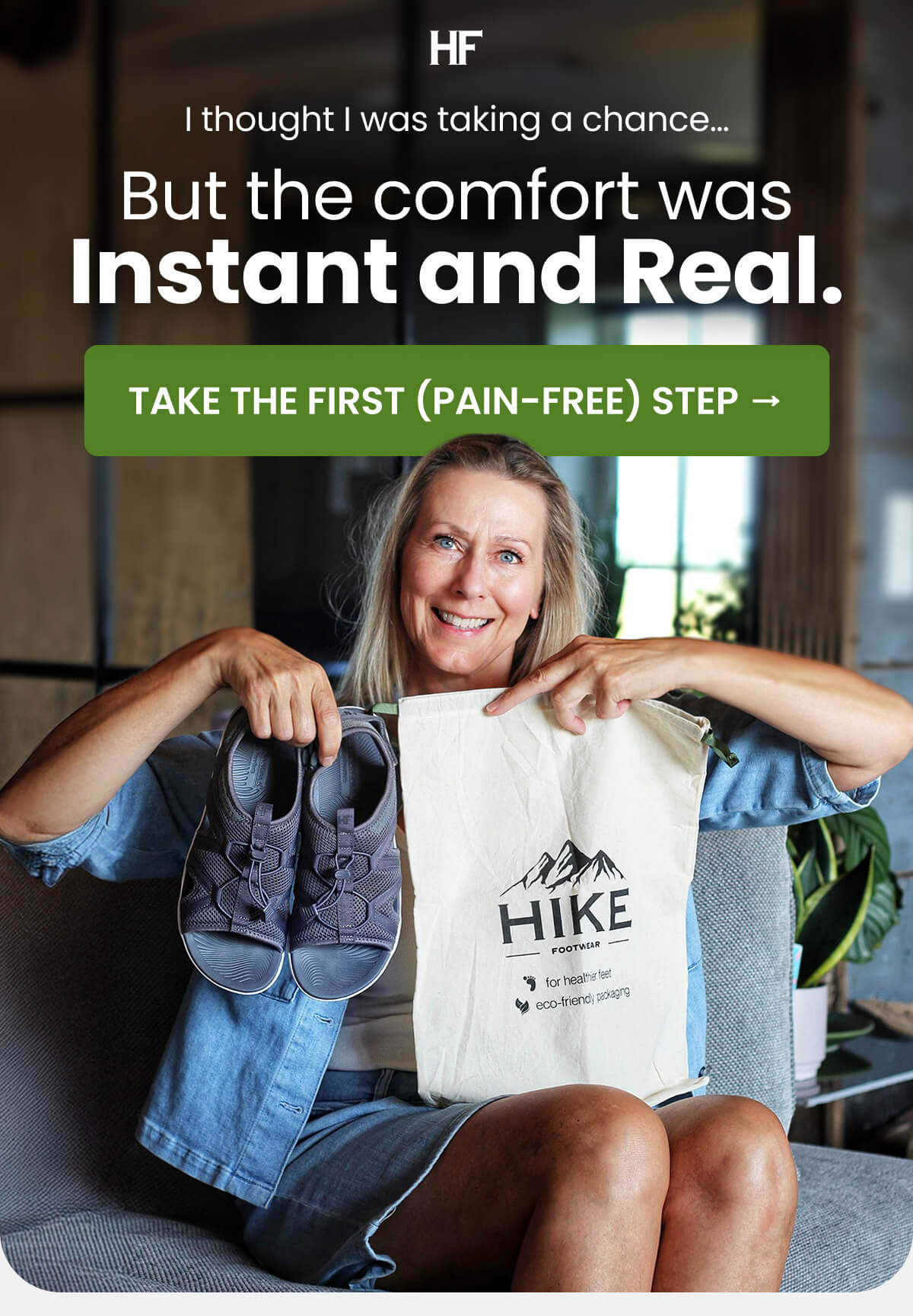 I thought I was taking a chance… But the comfort was Instant and Real.