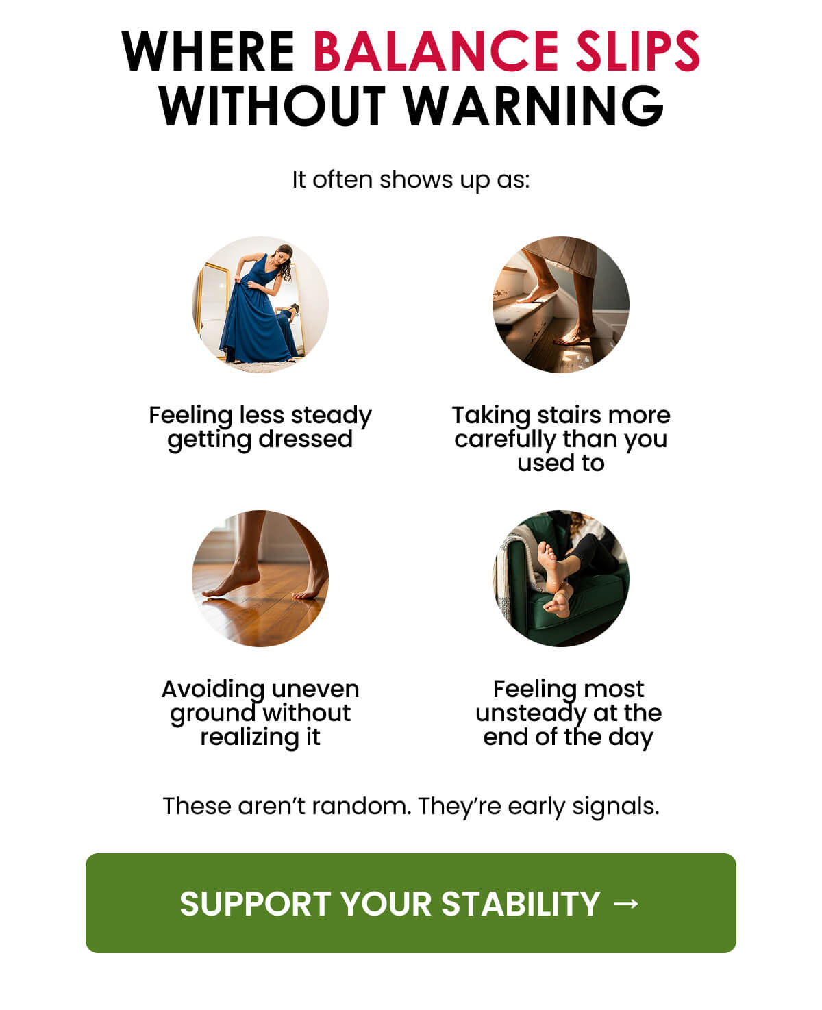 WHERE BALANCE SLIPS WITHOUT WARNING