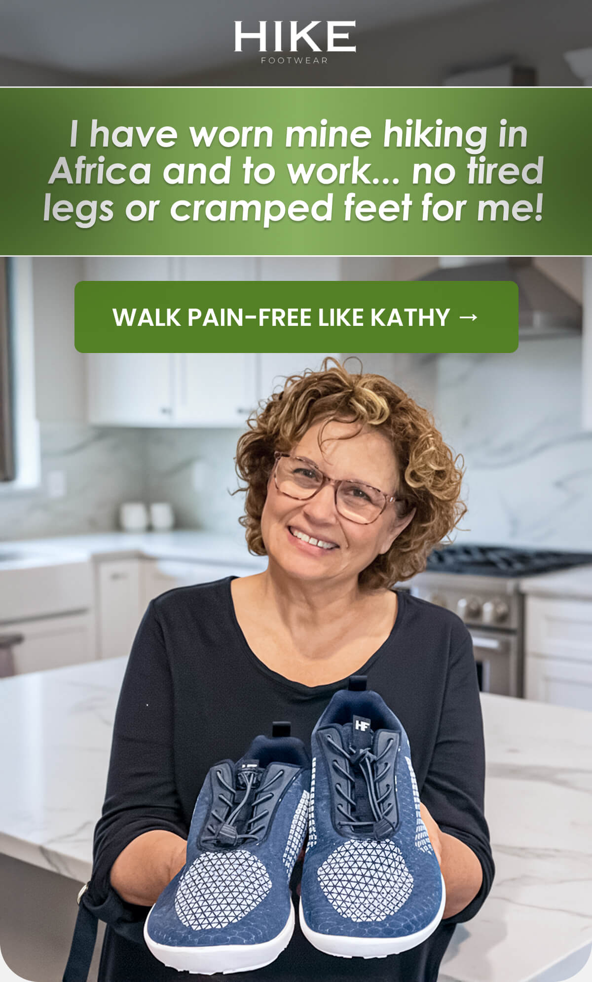 I have worn mine hiking in Africa and to work... no tired legs or cramped feet for me!