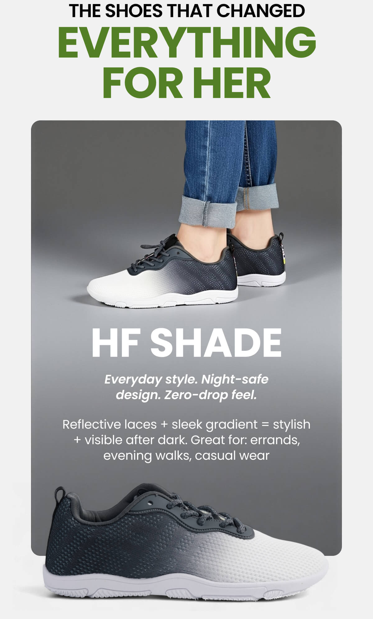 HF SHADE - Everyday style. Night-safe design. Zero-drop feel.