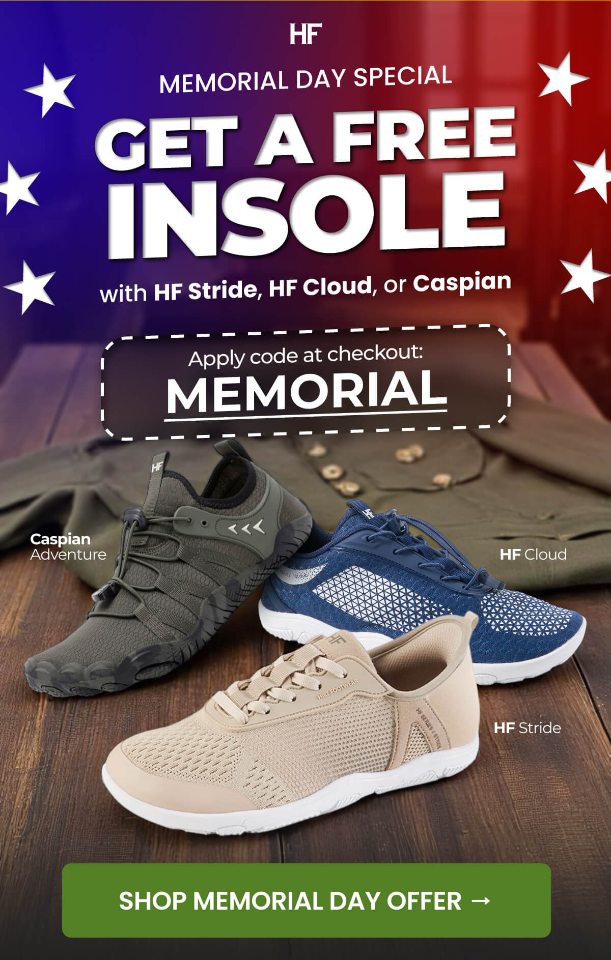Apply code at checkout: MEMORIAL