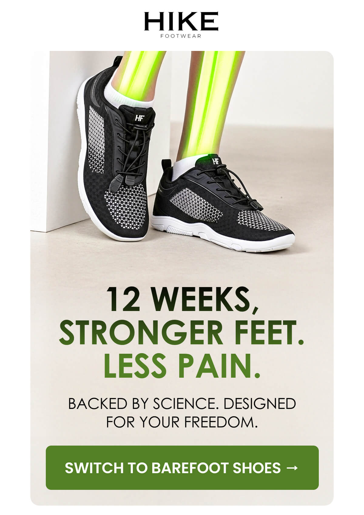 12 weeks, stronger feet. less pain.