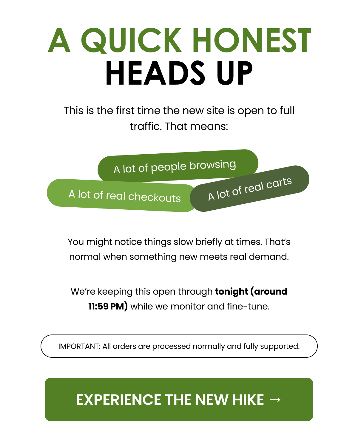 A Quick Honest Heads Up