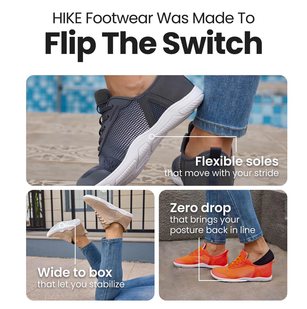 HIKE Footwear was made to flip the switch