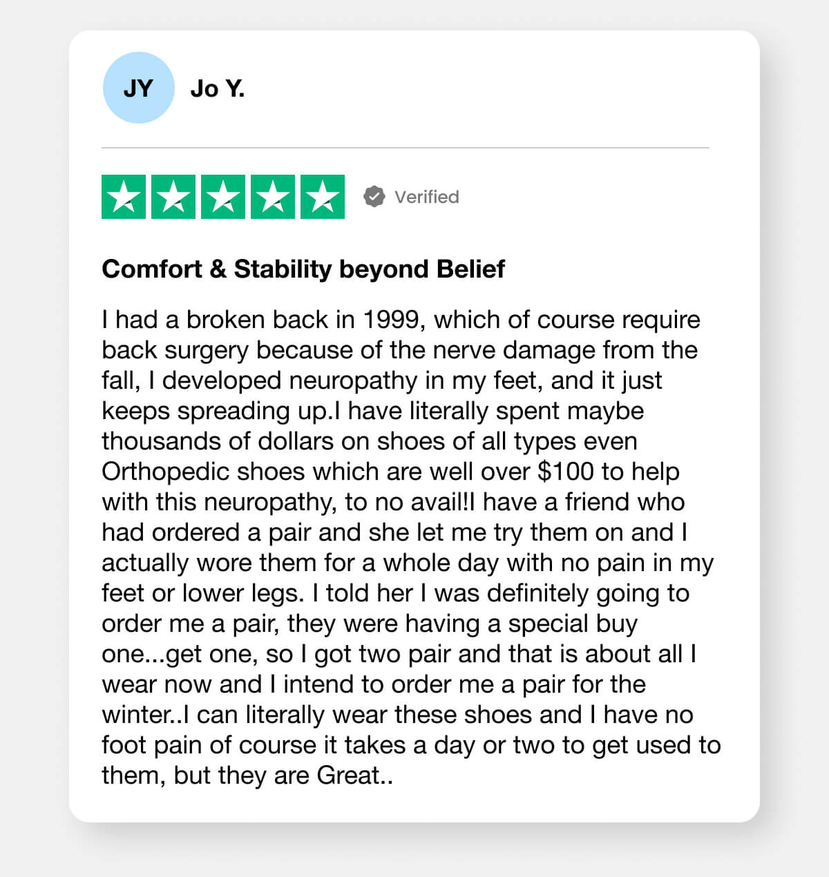 Comfort & Stability beyond Belief