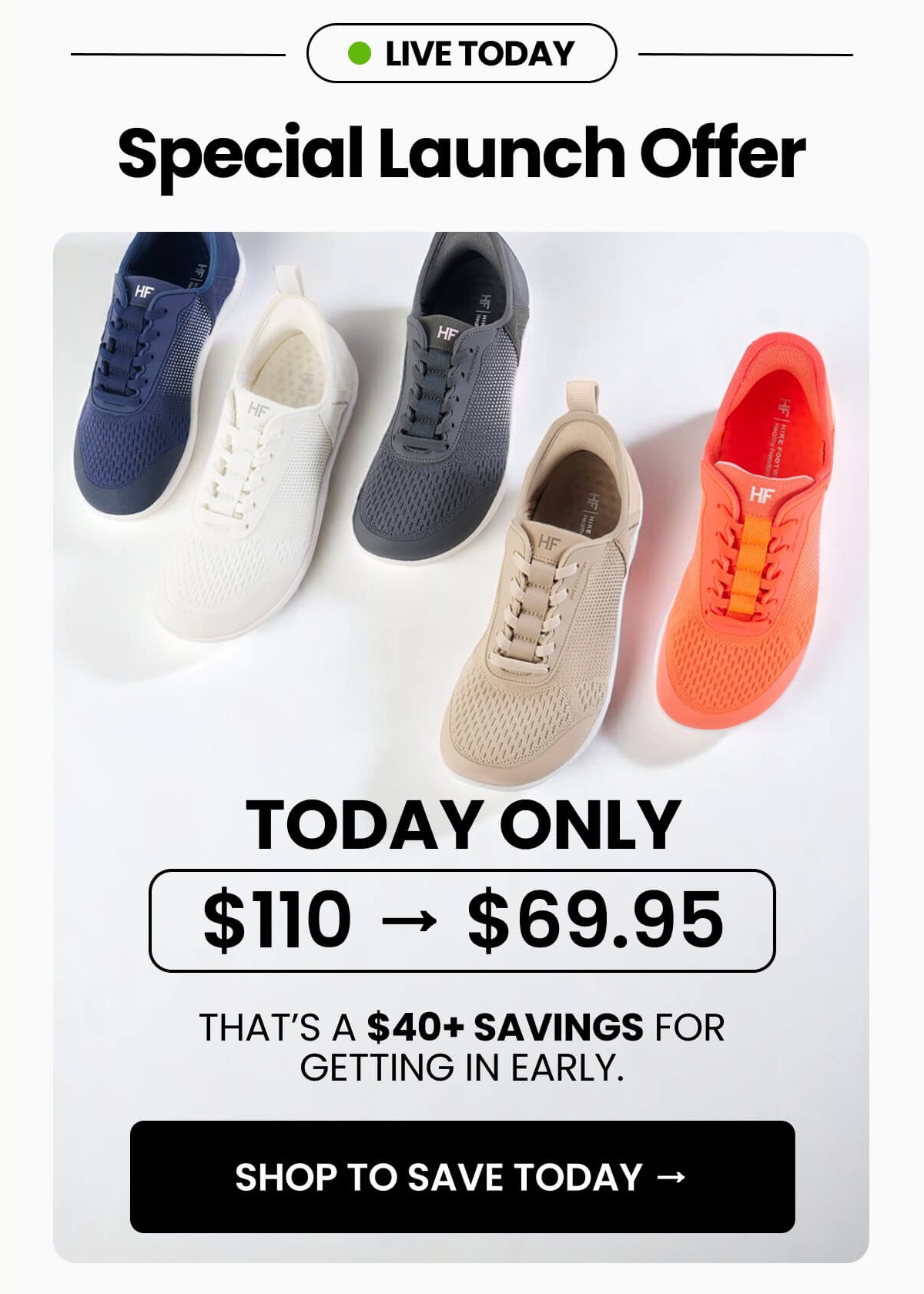 Today only  $110 → $69.95
