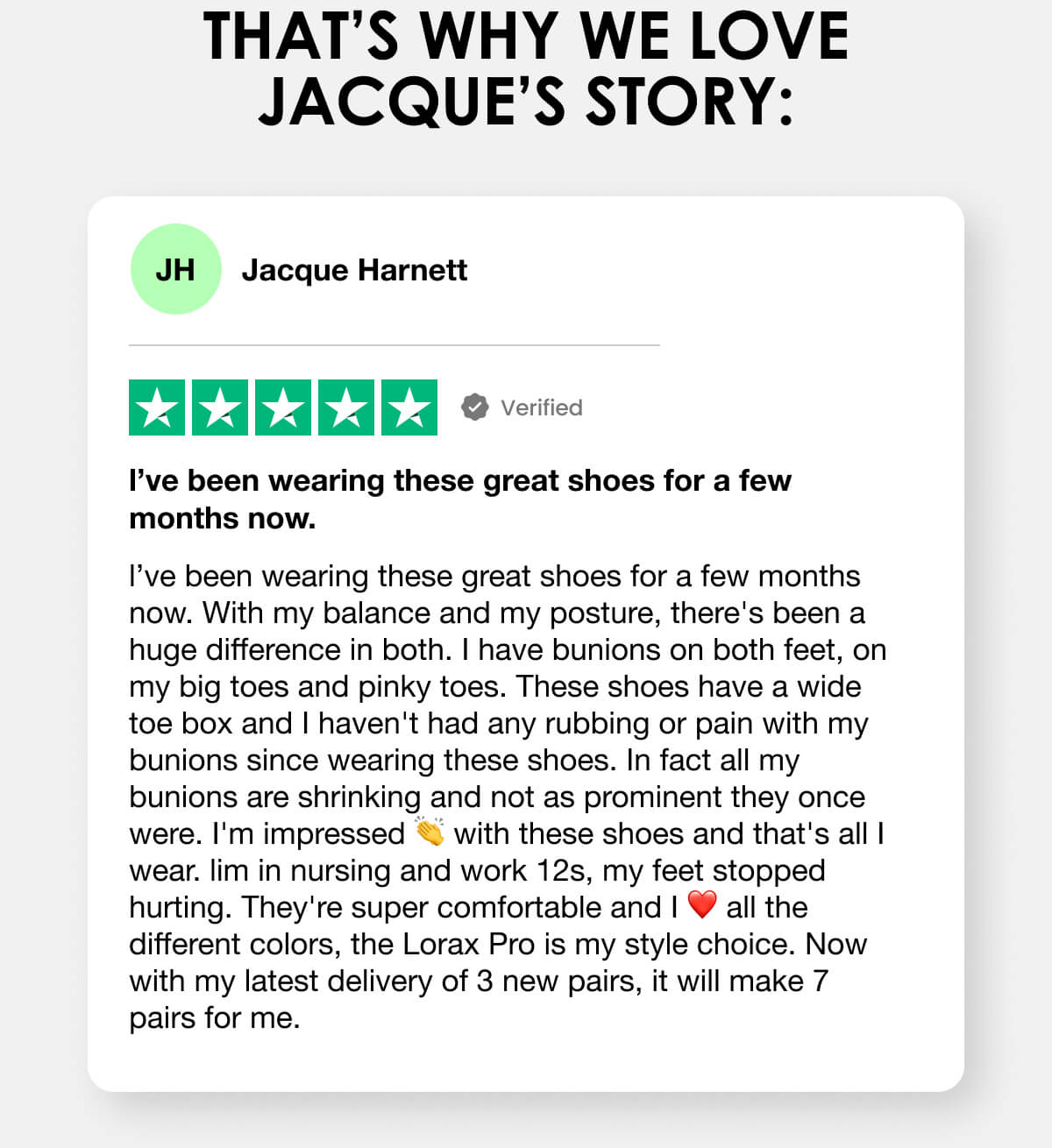 That’s why we love Jacque’s story: