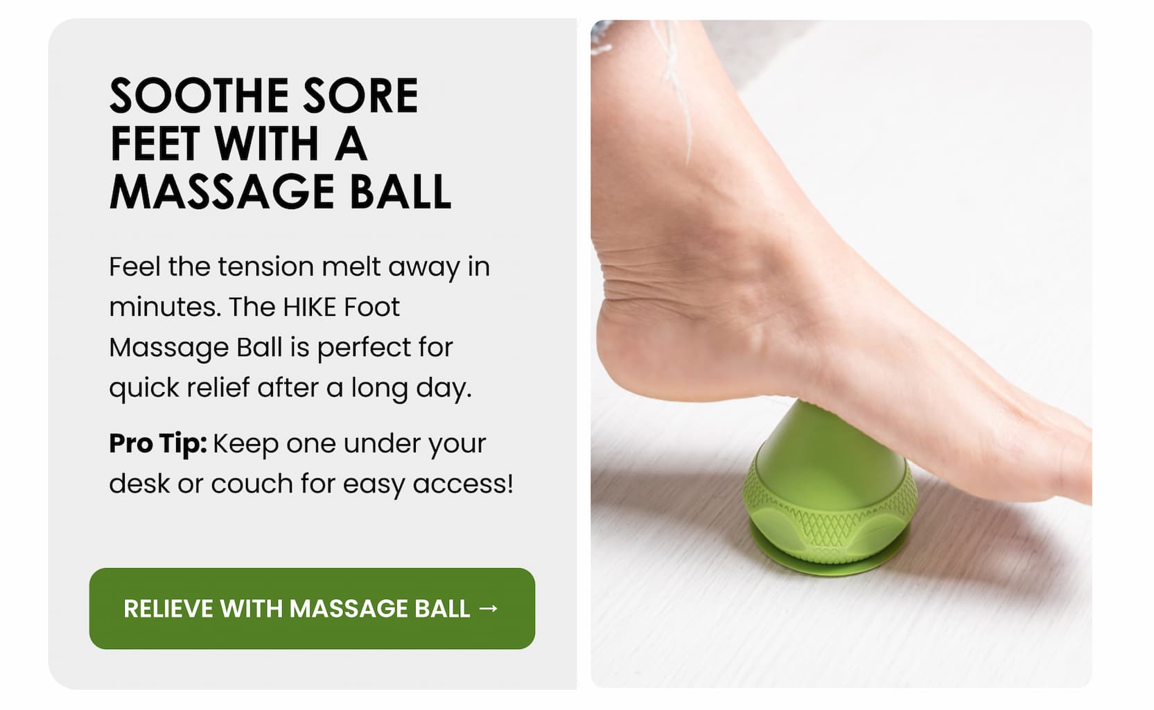 SOOTHE SORE FEET WITH A MASSAGE BALL