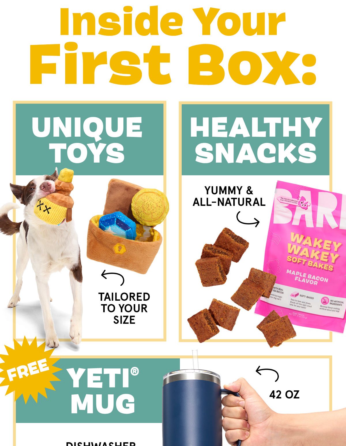 Sign up today and get a Free YETI Straw Mug with your First BarkBox