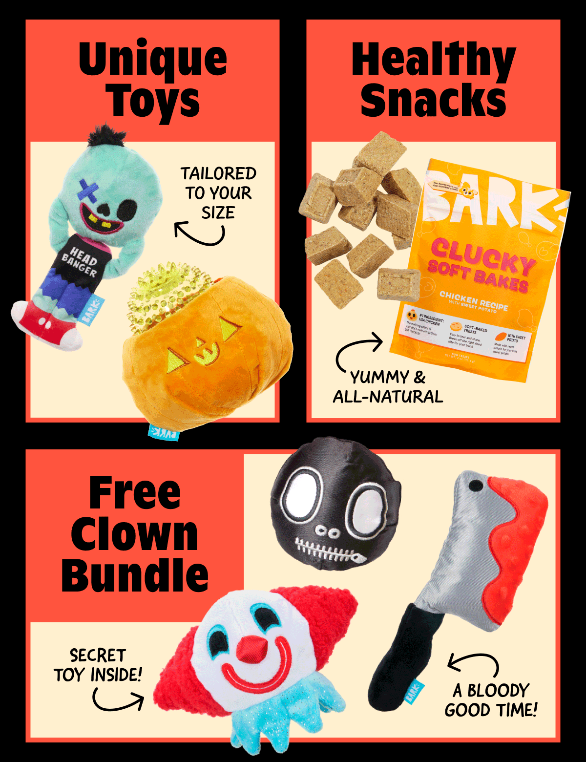 clown bundle toys and treats