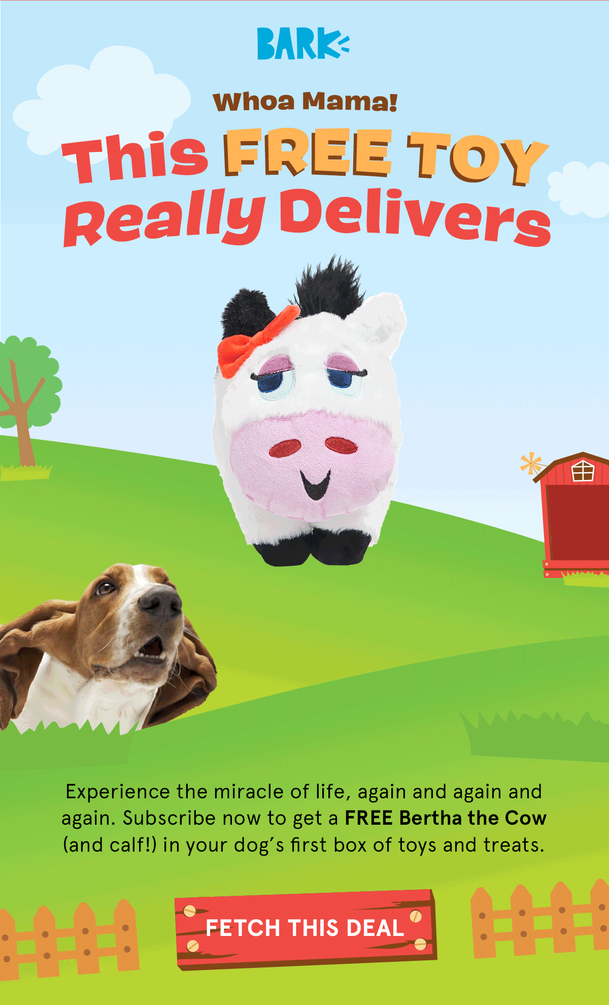 get a free bertha the cow