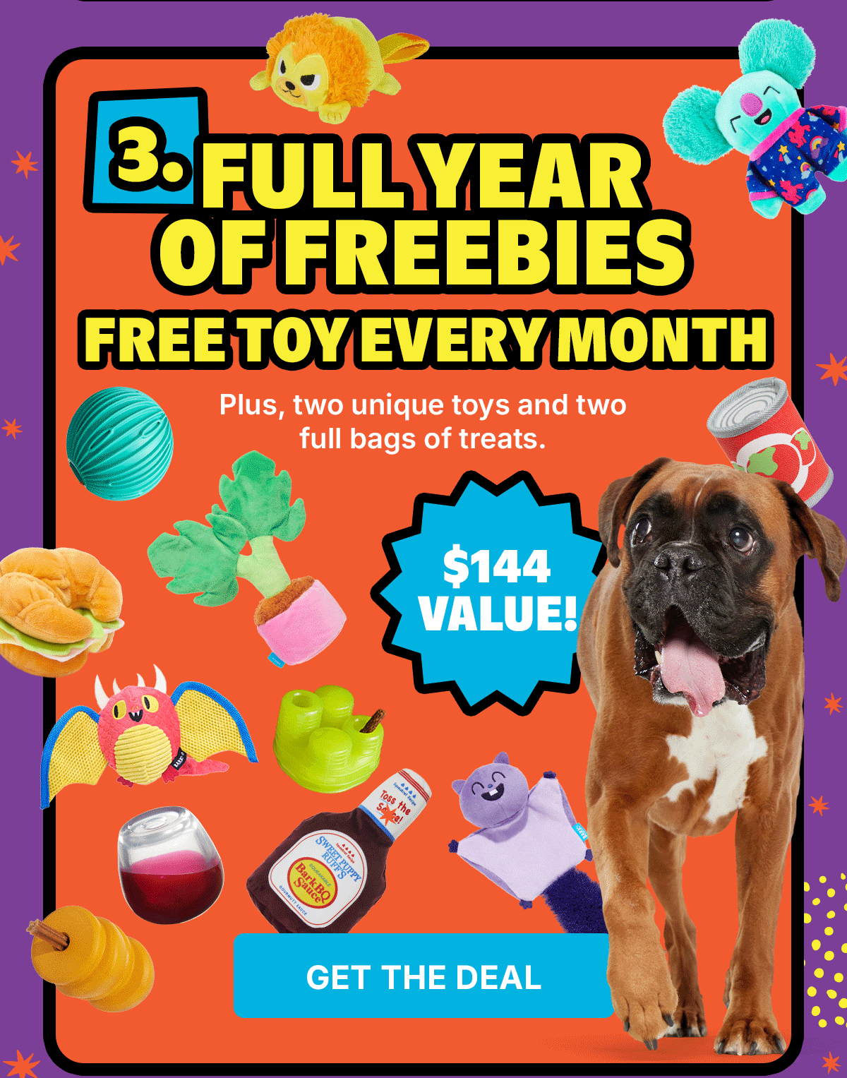 Receive a Free Extra Toy Every Month