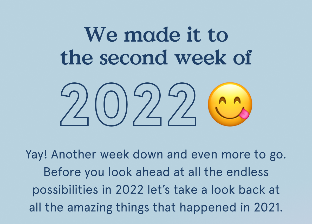 We made it to the second week of 2022