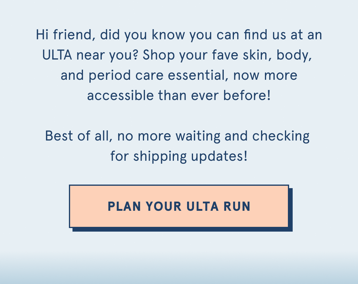 PLAN YOUR ULTA RUN