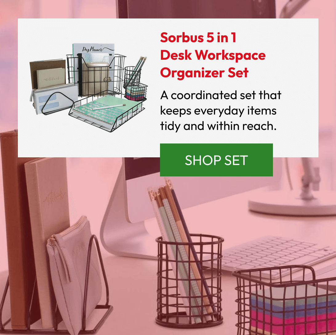 Sorbus 5 in 1 Desk Workspace Organizer Set