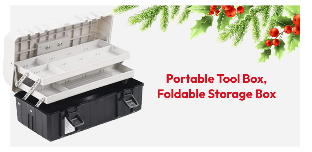 Portable Tool Box, Foldable Storage Box
