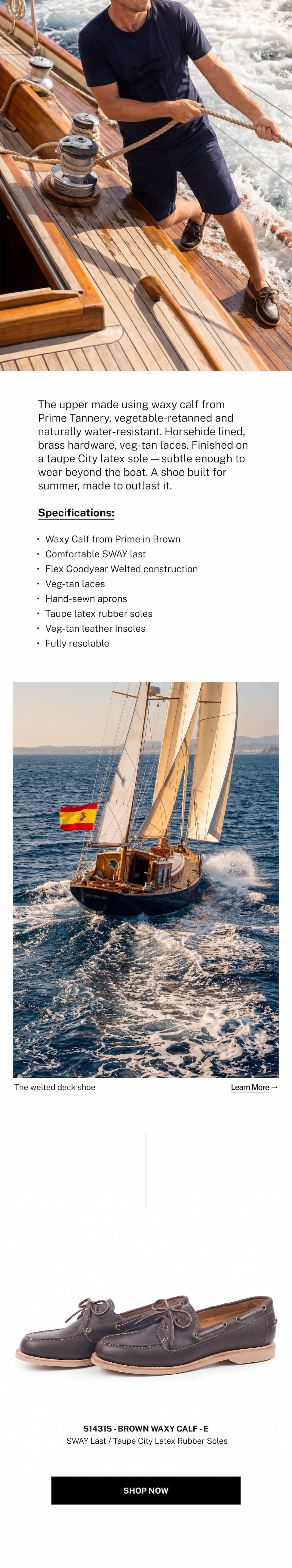 The welted deck shoe