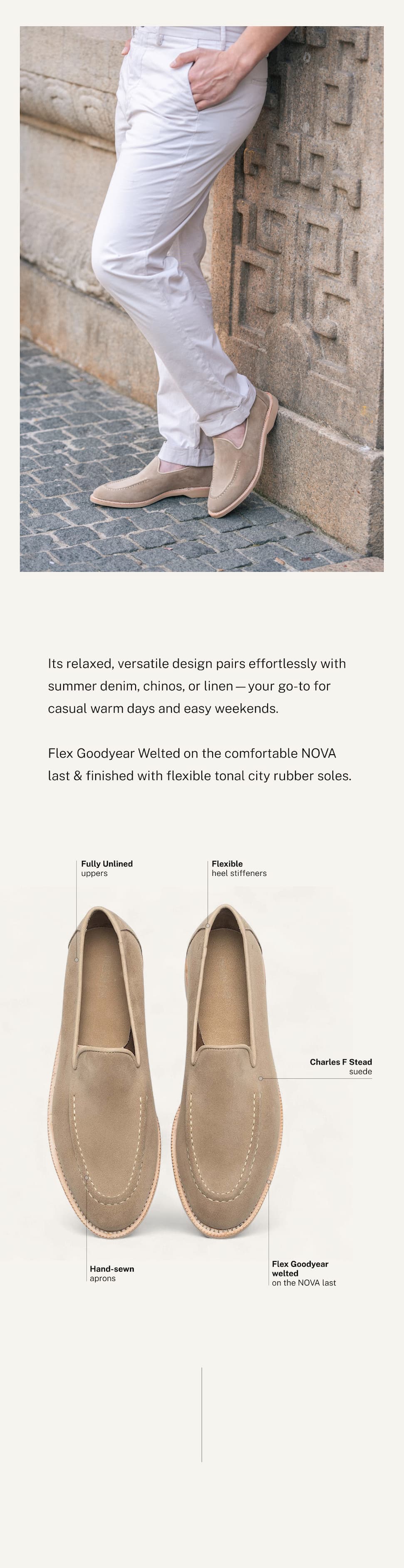 Taupe Unlined Slip-ons