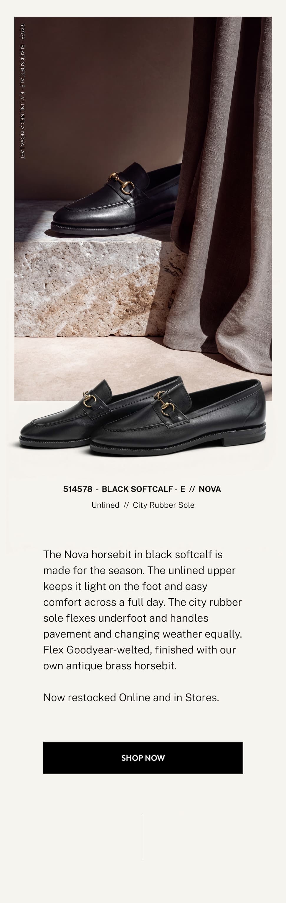 Black Softcalf Unlined Horsebit Loafers