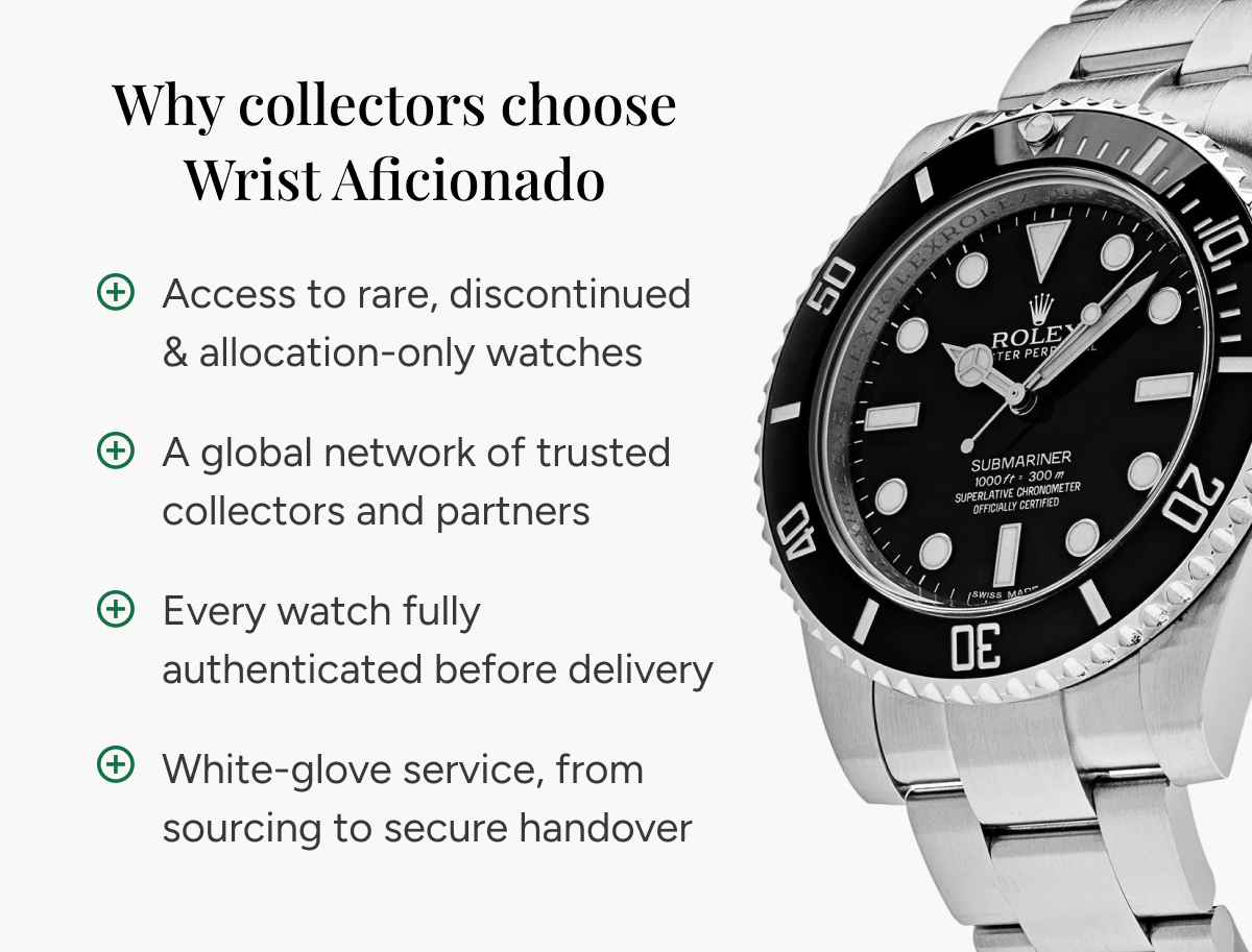 Why collectors choose Wrist Aficionado