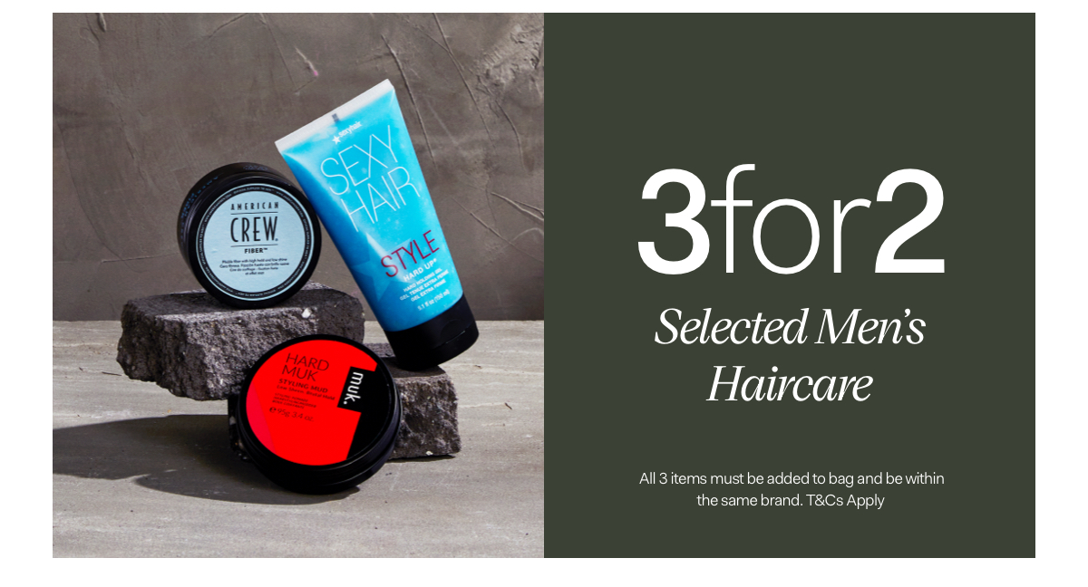 3for2 Selected Men's Haircare