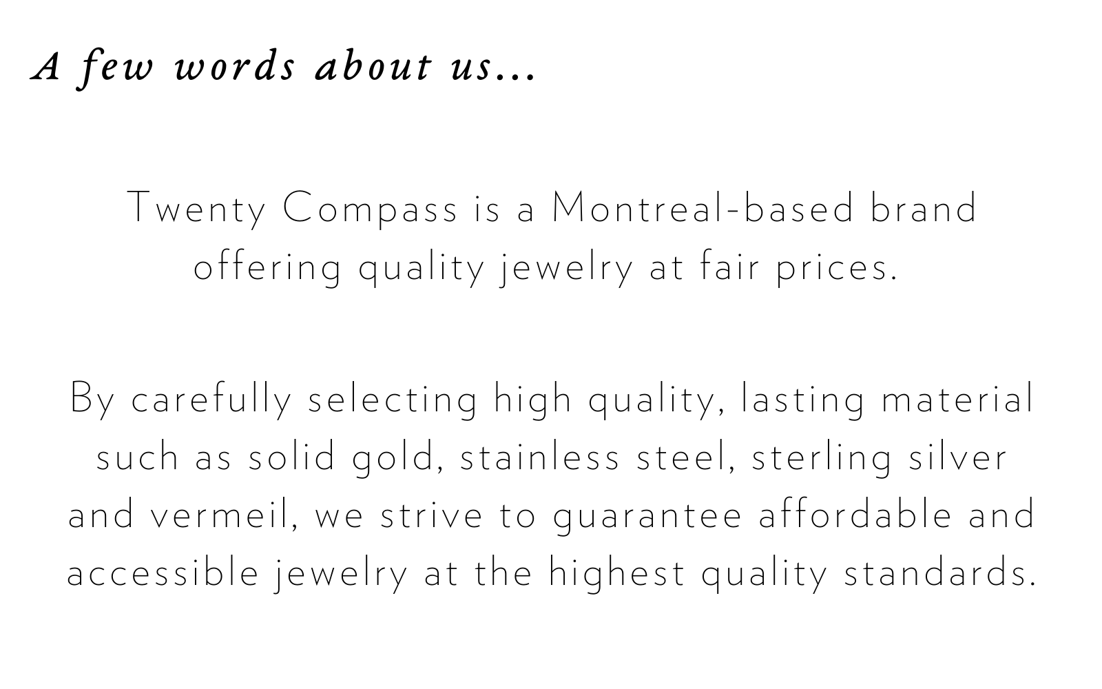 Nice to meet you, Twenty Compass