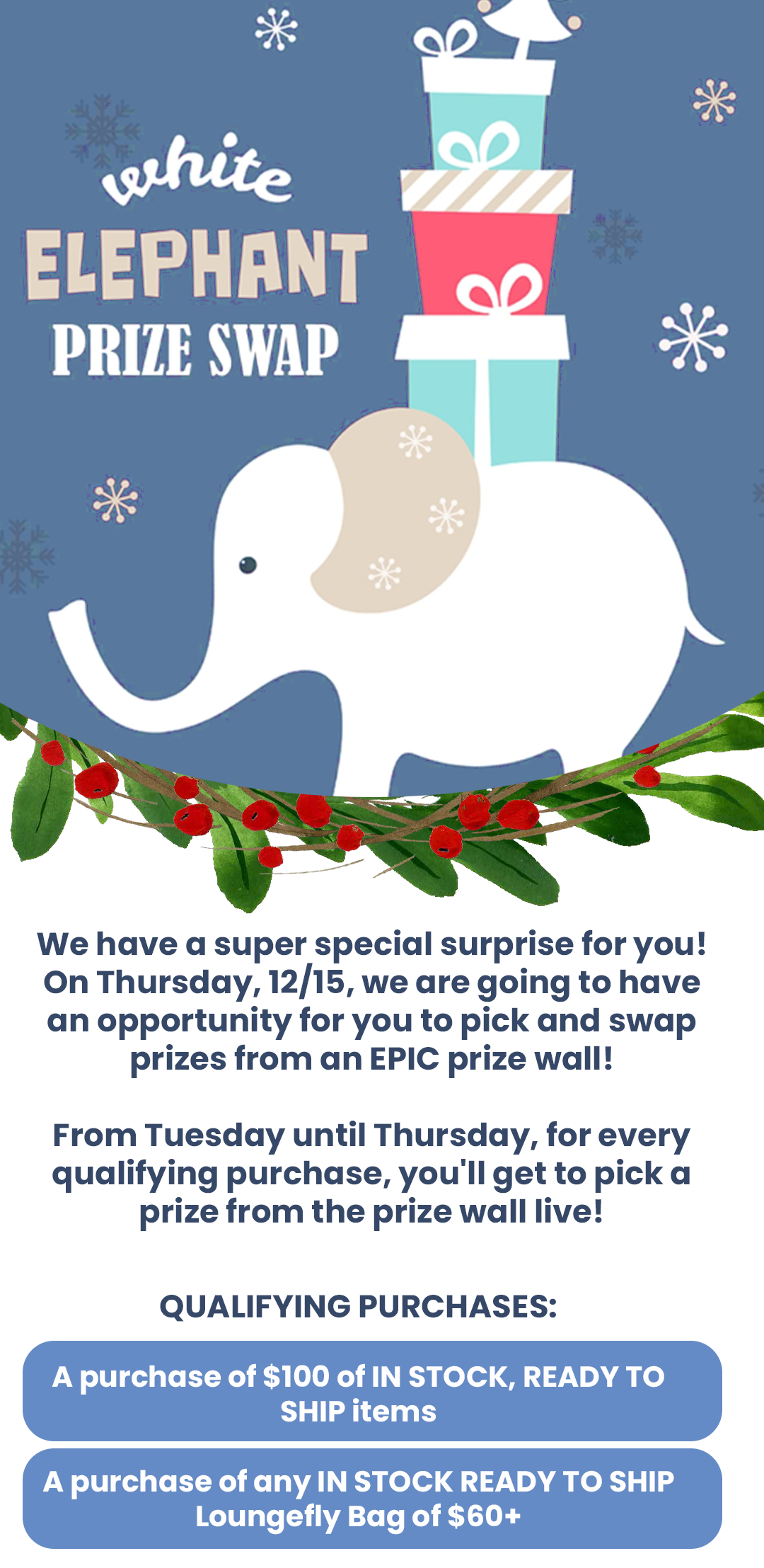 White Elephant Event 🐘 Park Bench Threads