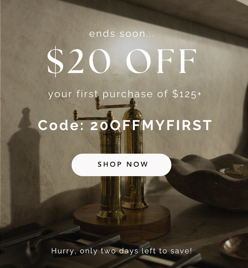 ends soon. $20 off $125+