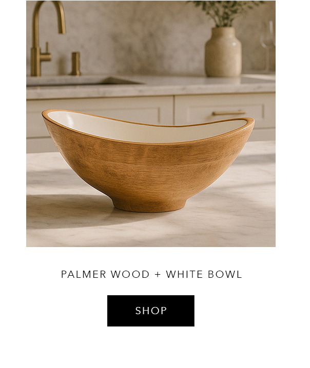 Palmer Wood + White Bowl- Shop