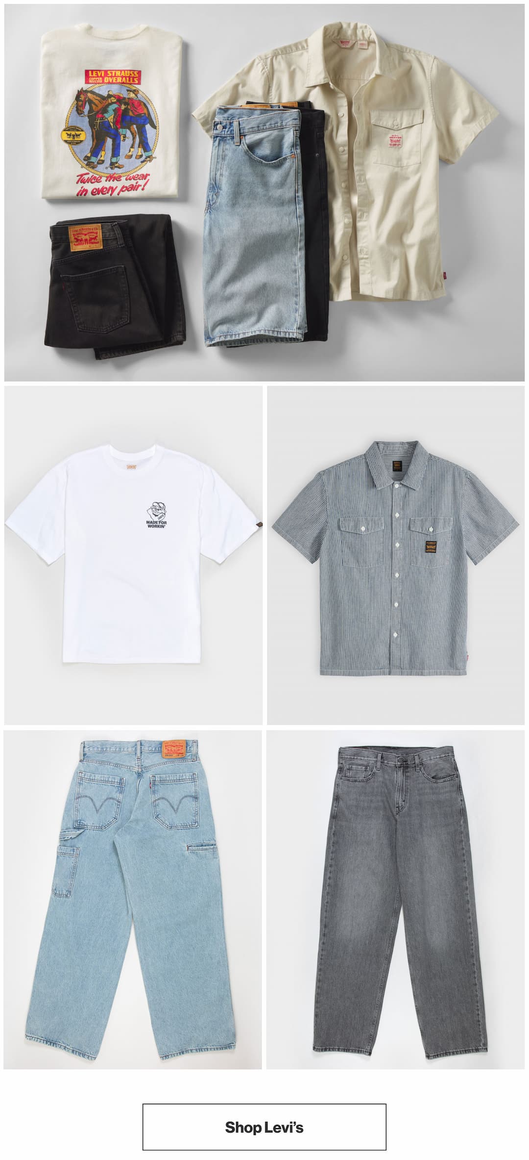 Men's Levi's Jeans and Shirts