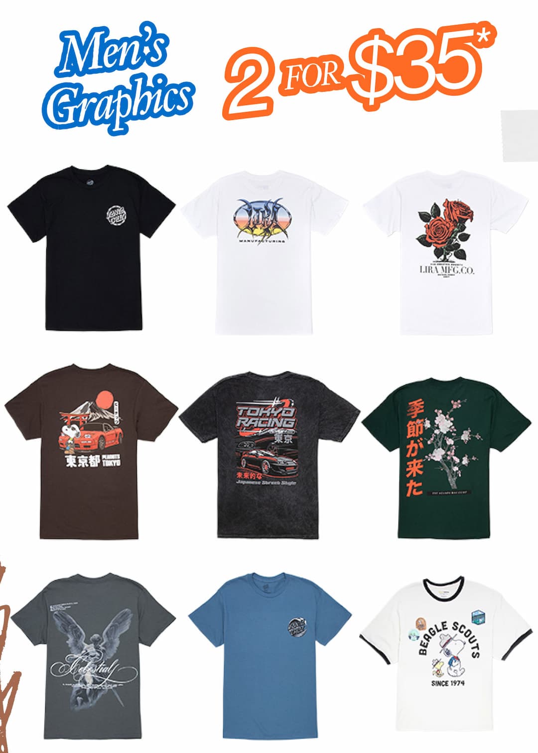 2 for $35 Graphic Tees