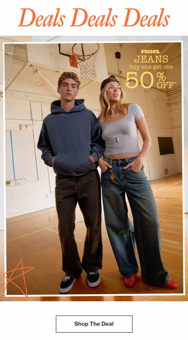 Men's and Women's RSQ Jeans Buy 1 Get 1 50% Off