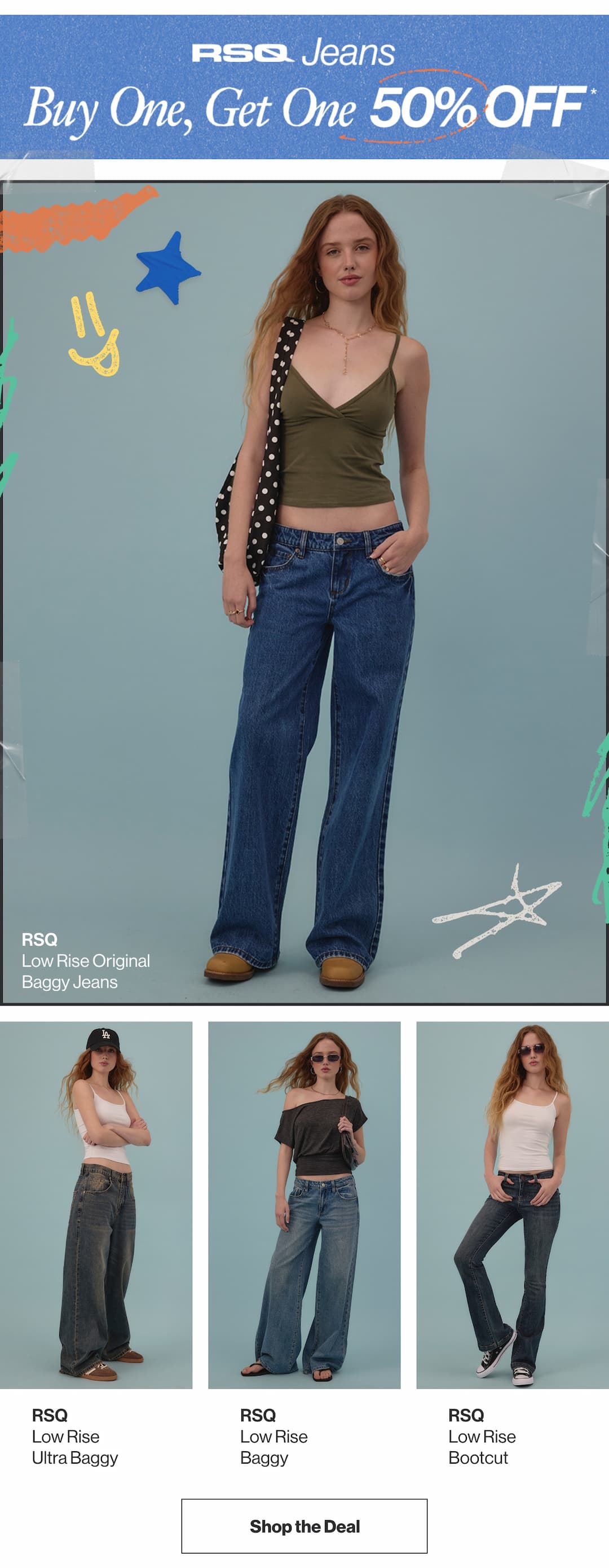 Women's RSQ Jeans BOGO 50% Off!