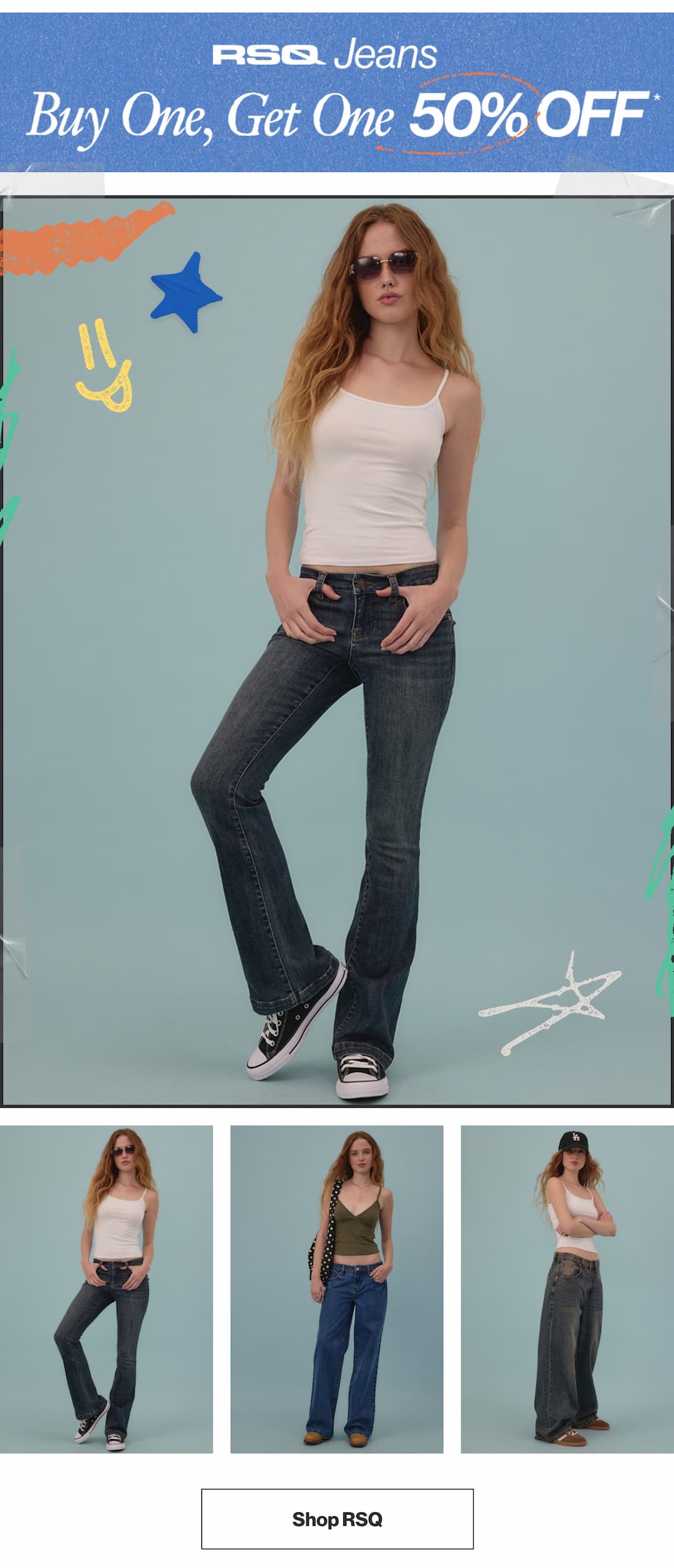 Women's RSQ Jeans BOGO 50% Off!