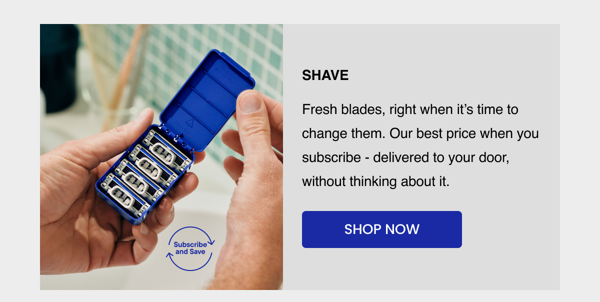 Fresh blades, right when its time to change them