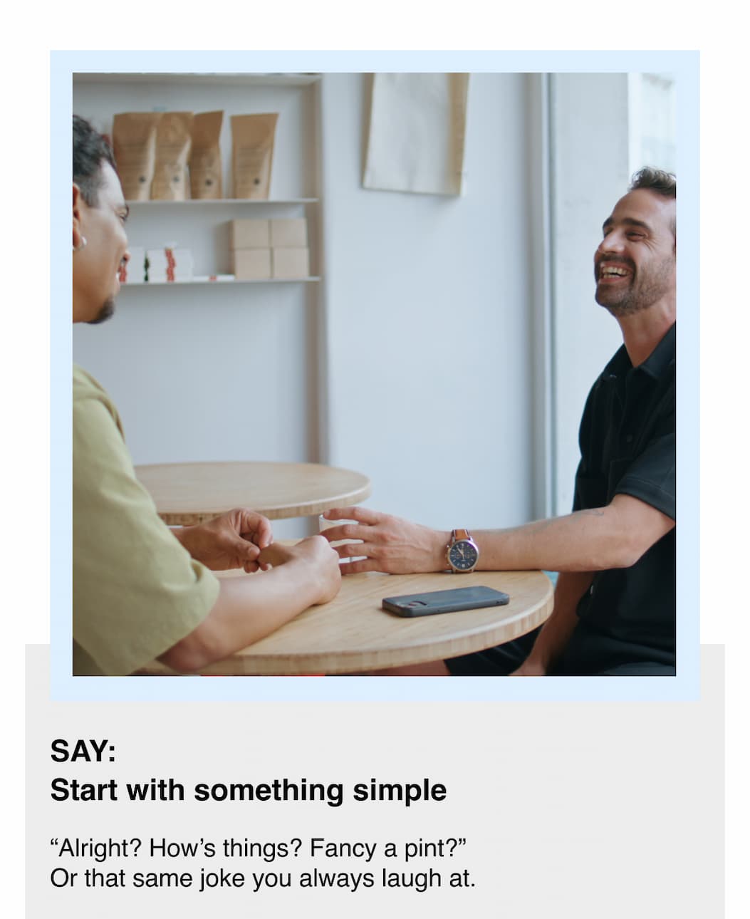 Say: Start with something simple