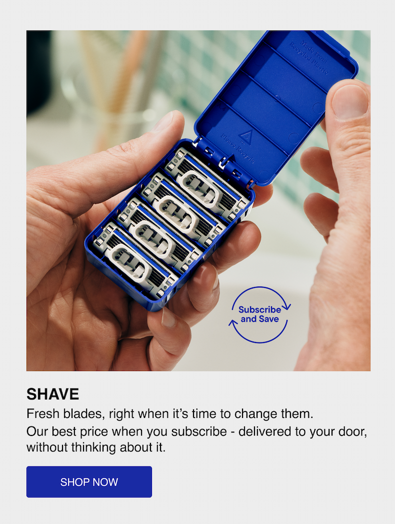 Fresh blades, right when its time to change them
