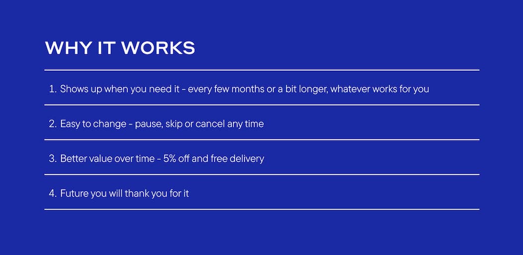 Shows up when you need it. Easy to change. Better value over time. Future you will thank you for it.