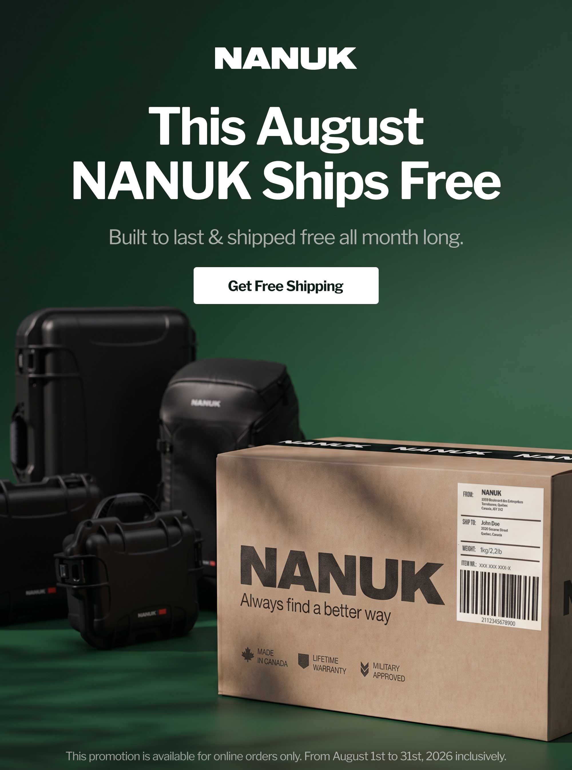 This AugustNANUK Ships Free