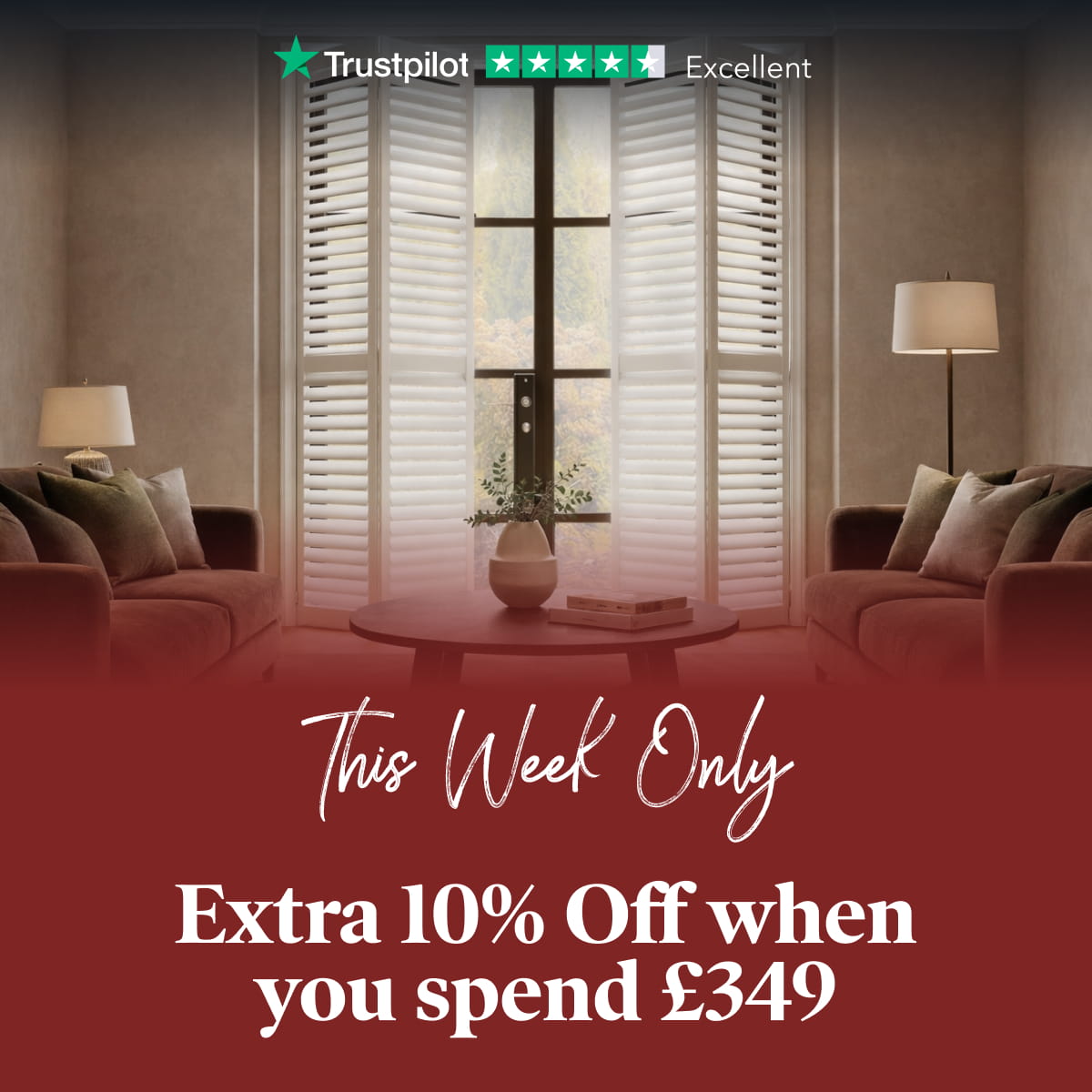 Extra 10% off when you spend £349