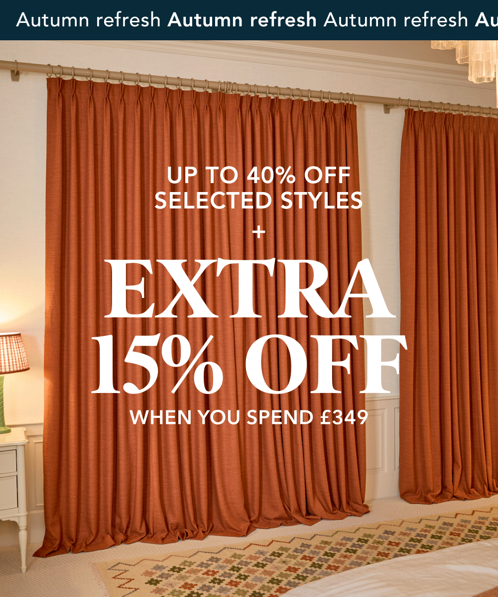 Extra 15% off when you spend £349