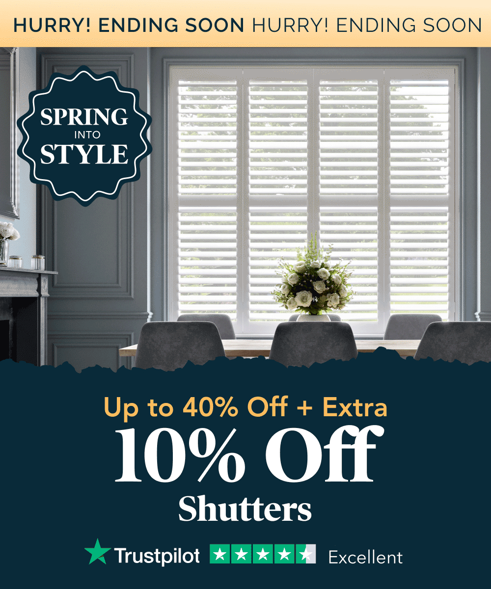 Extra 10% off shutters