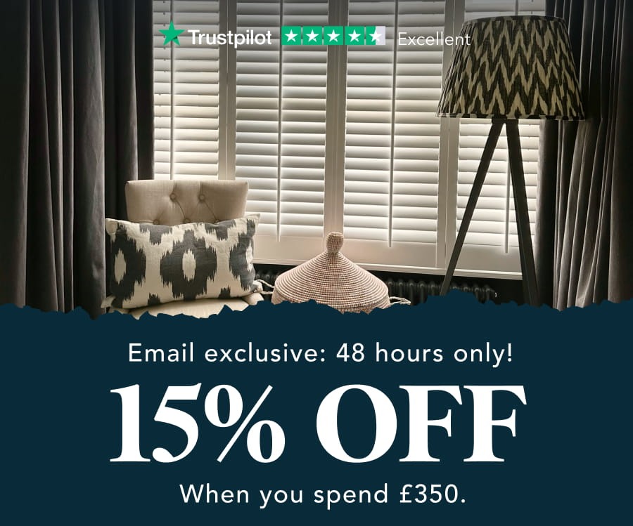 Extra 15% off when you spend £350